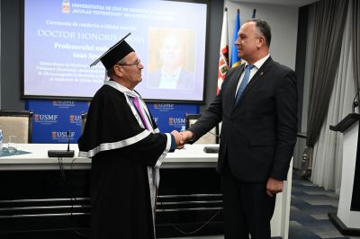 Profesorul Ioan Sporea -DHC al USMF „Nicolae Testemițanu”